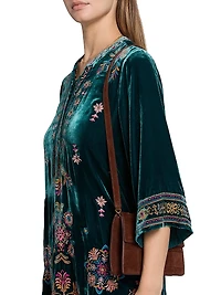 Brandi Velvet Embroidered Minidress