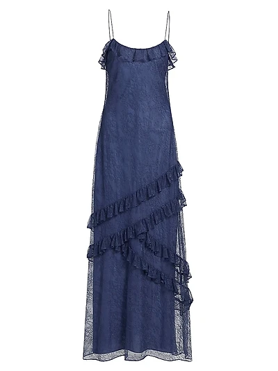Elouisa Ruffled Lace Gown