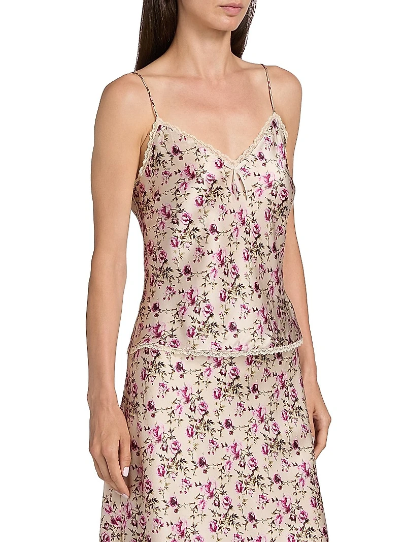 Judy Floral Silk Camisole