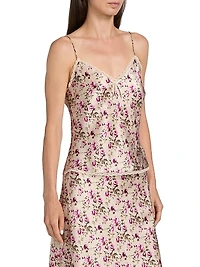 Judy Floral Silk Camisole