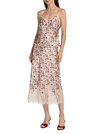 Judy Floral Silk Camisole