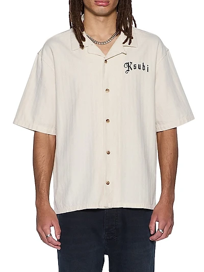 Neo-Nostalgia Truckstop Diner Button-Front Shirt