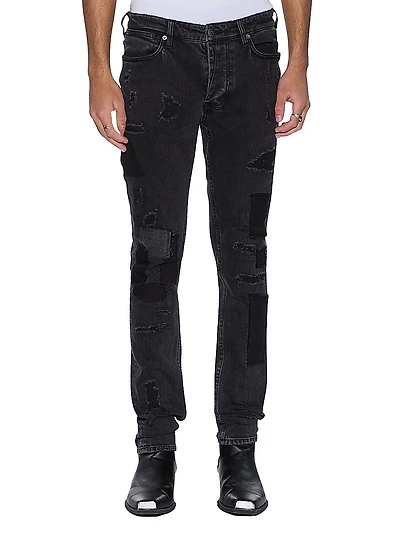 Neo-Nostalgia Van Winkle Led Rockstar Repair Jeans