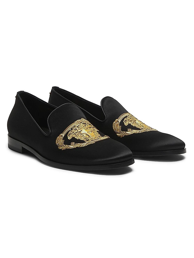 Jellyfish Embroidered Satin Slippers