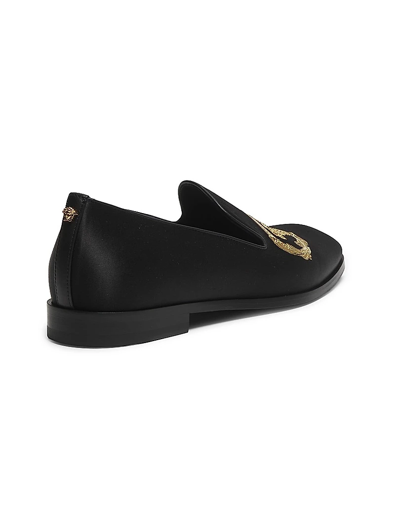 Jellyfish Embroidered Satin Slippers