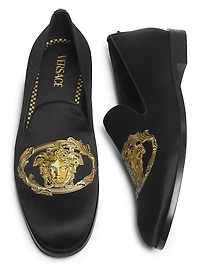 Jellyfish Embroidered Satin Slippers
