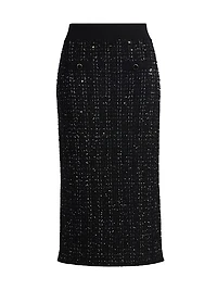 Corbin Sequined Knit Pencil Skirt