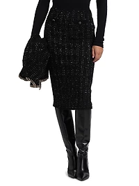 Corbin Sequined Knit Pencil Skirt