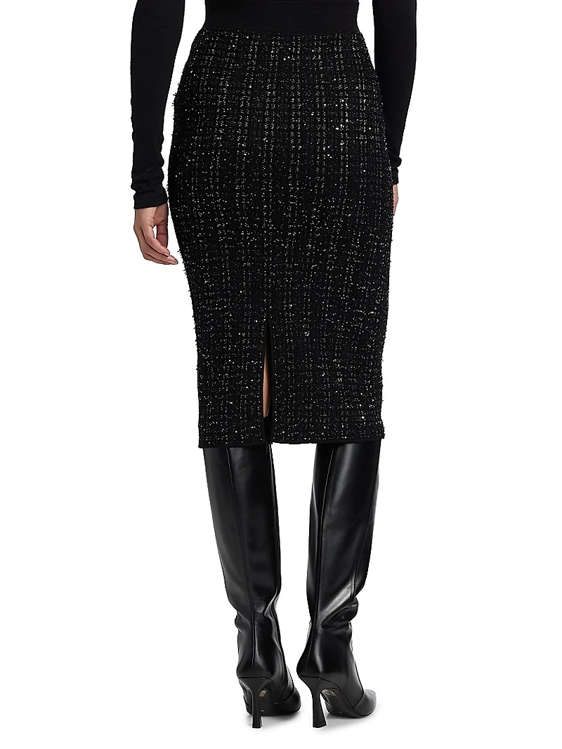 Corbin Sequined Knit Pencil Skirt