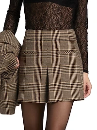 Pavaline Check Miniskirt