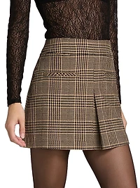 Pavaline Check Miniskirt