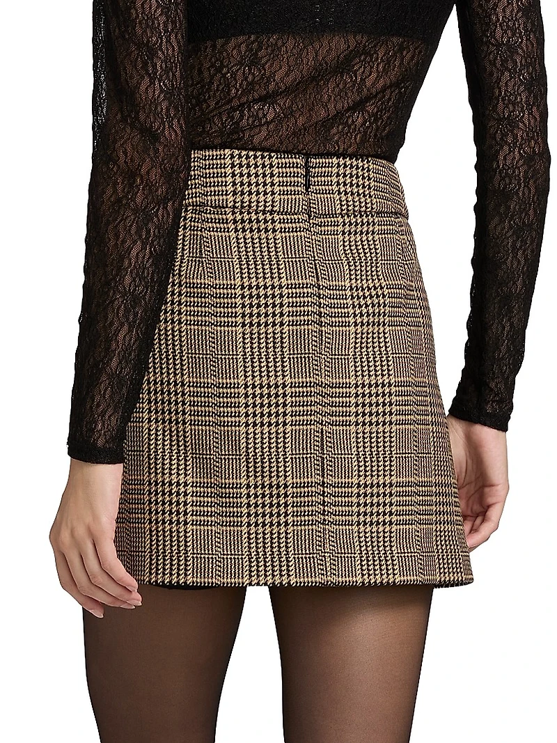 Pavaline Check Miniskirt