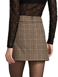 Pavaline Check Miniskirt