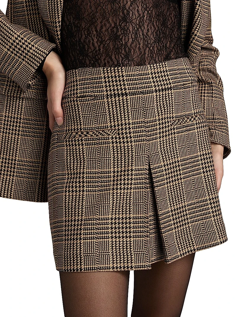 Pavaline Check Miniskirt