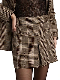 Pavaline Check Miniskirt