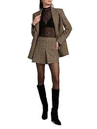 Pavaline Check Miniskirt