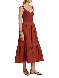 Alfred Knit Sleeveless Tiered Midi-Dress