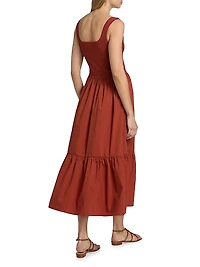 Alfred Knit Sleeveless Tiered Midi-Dress