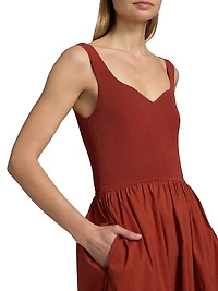 Alfred Knit Sleeveless Tiered Midi-Dress
