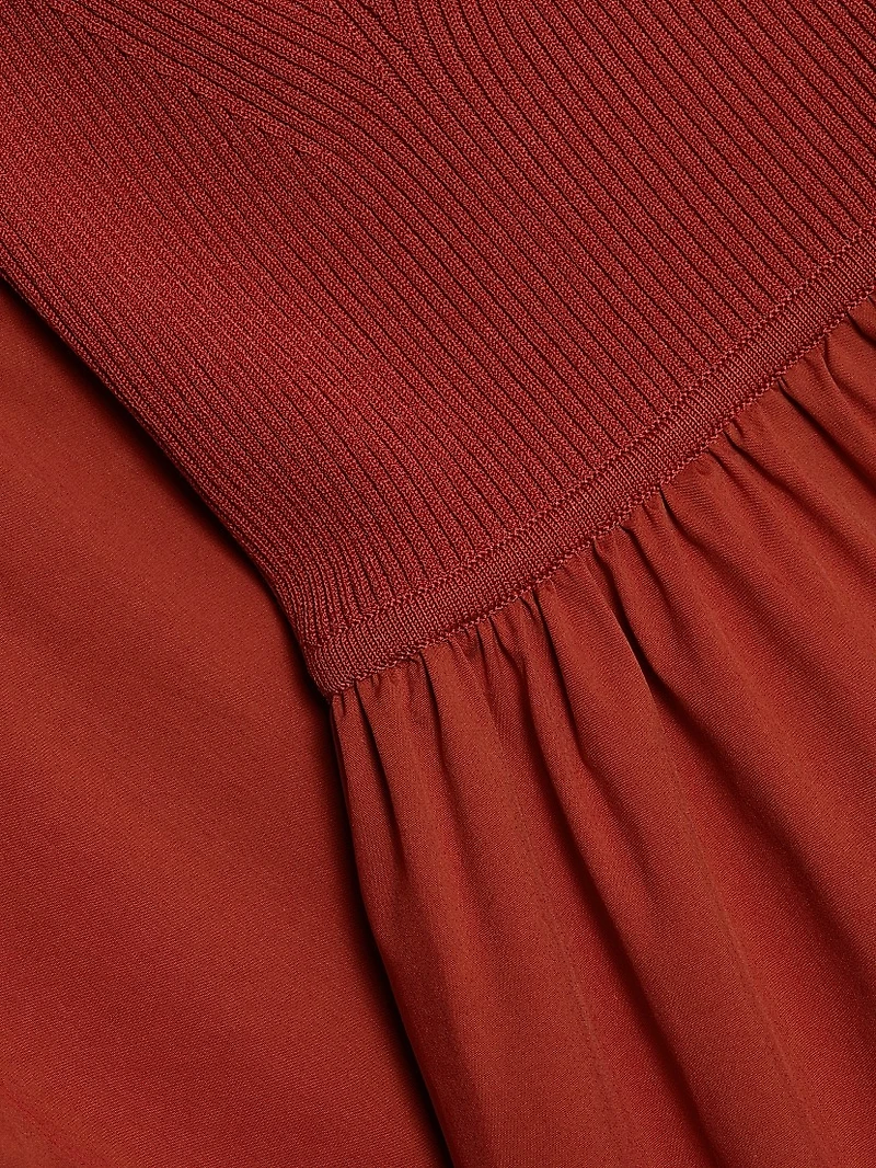Alfred Knit Sleeveless Tiered Midi-Dress