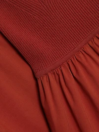 Alfred Knit Sleeveless Tiered Midi-Dress