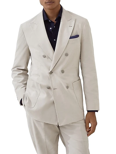 Sea Island Corduroy One and a Half Breasted Deconstructed Blazer