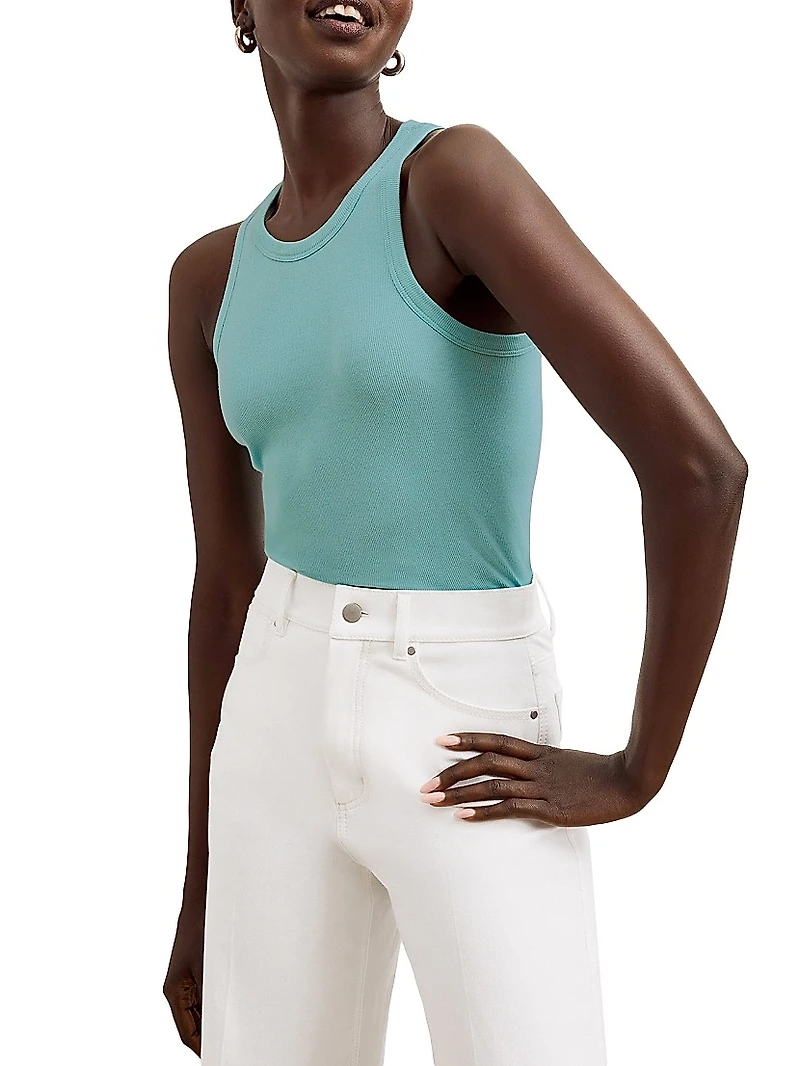 Aubry Crewneck Ribbed Pima Cotton Tank Top