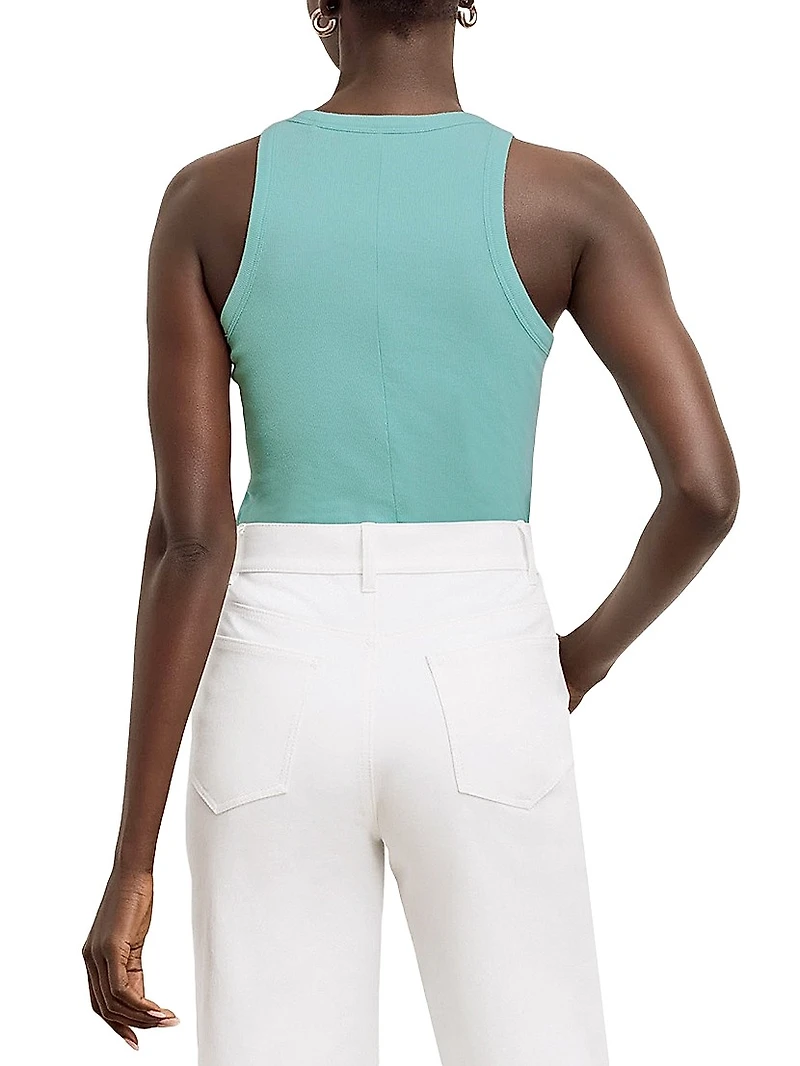Aubry Crewneck Ribbed Pima Cotton Tank Top