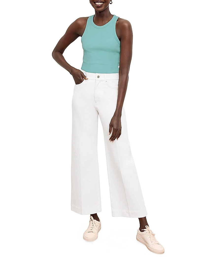 Aubry Crewneck Ribbed Pima Cotton Tank Top