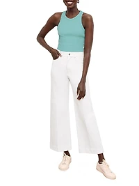 Aubry Crewneck Ribbed Pima Cotton Tank Top