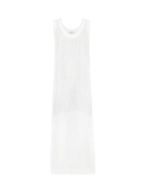 Linen and Silk Diamond Yarn Knit Dress