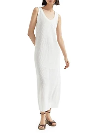 Linen and Silk Diamond Yarn Knit Dress