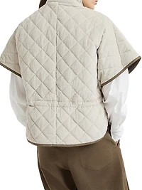 Quilted Cotton and Cashmere Corduroy Outerwear Jacket