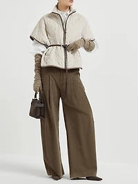 Quilted Cotton and Cashmere Corduroy Outerwear Jacket