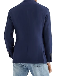 Lightweight Cashmere Twill Deconstructed Blazer