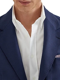 Lightweight Cashmere Twill Deconstructed Blazer