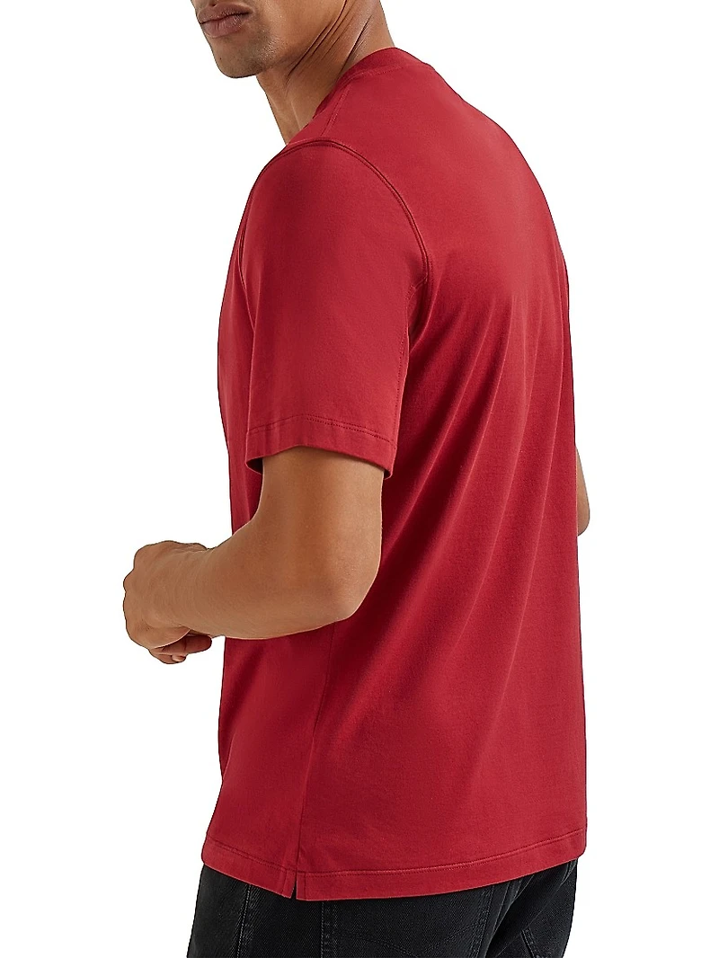 Cotton Jersey Crewneck T-Shirt with Logo