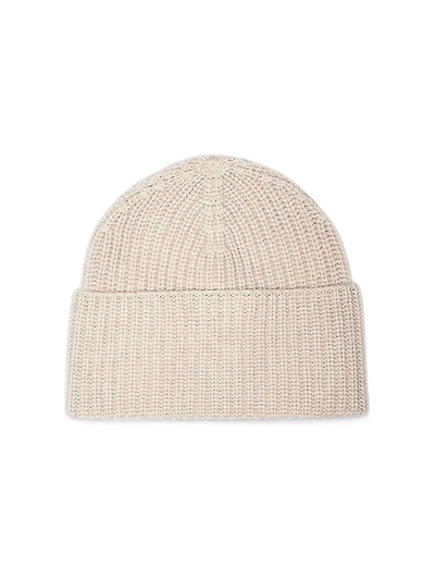 Cashmere English Rib Knit Beanie