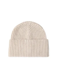 Cashmere English Rib Knit Beanie