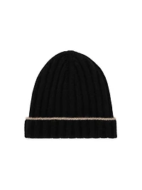 Cashmere Rib Knit Beanie