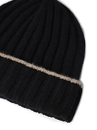 Cashmere Rib Knit Beanie