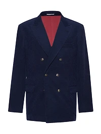 Corduroy One and a Half Breasted Deconstructed Blazer