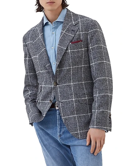 Overcheck Prince of Wales Deconstructed Cavallo Blazer