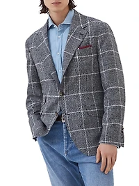 Overcheck Prince of Wales Deconstructed Cavallo Blazer