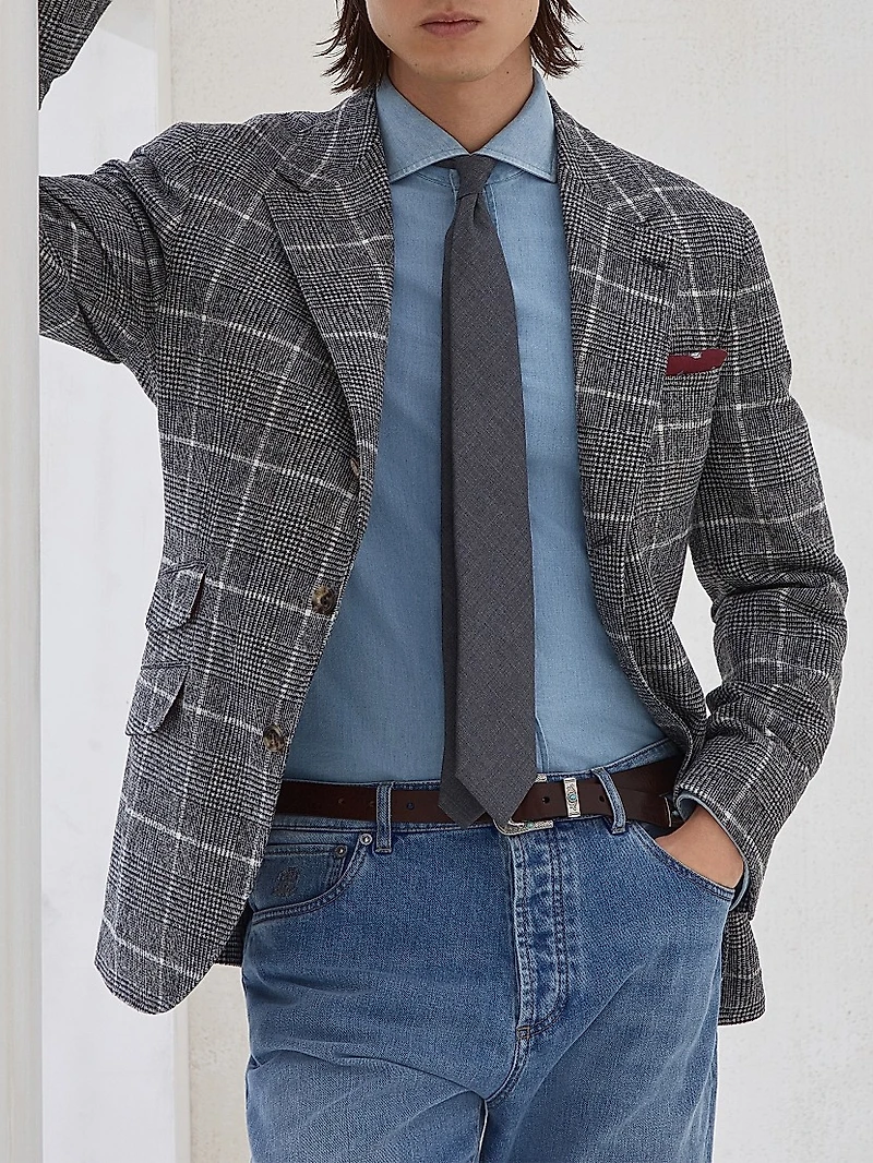 Overcheck Prince of Wales Deconstructed Cavallo Blazer
