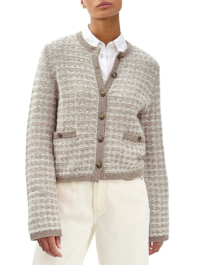 Robyn Wool-Blend Bouclé Cardigan