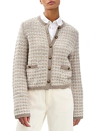 Robyn Wool-Blend Bouclé Cardigan