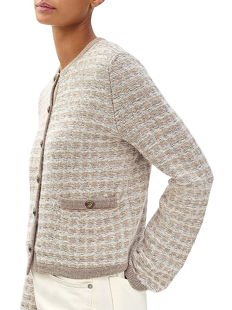 Robyn Wool-Blend Bouclé Cardigan