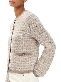 Robyn Wool-Blend Bouclé Cardigan