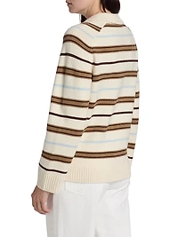 Peggy Striped Wool Oversized Cardigan